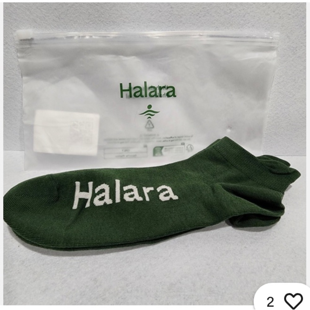 HALARA Dark Green women and Casual Socks one size